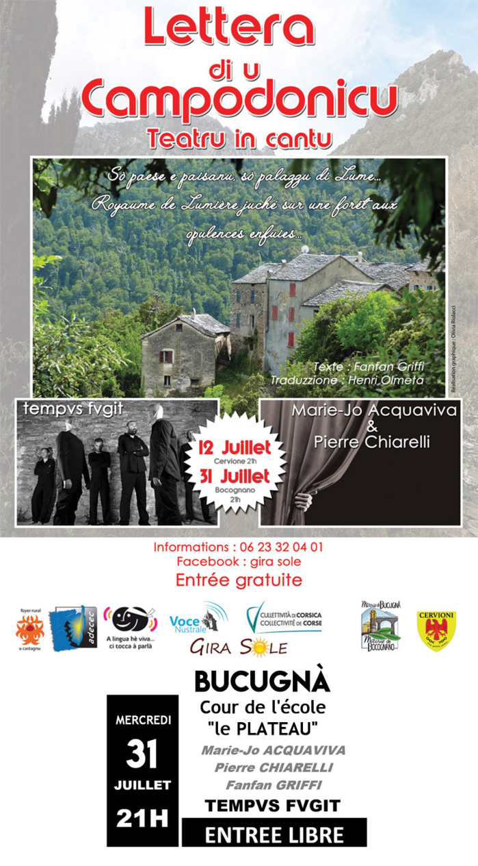 U 31 di lugliu di u 2019 in Bucugnanu